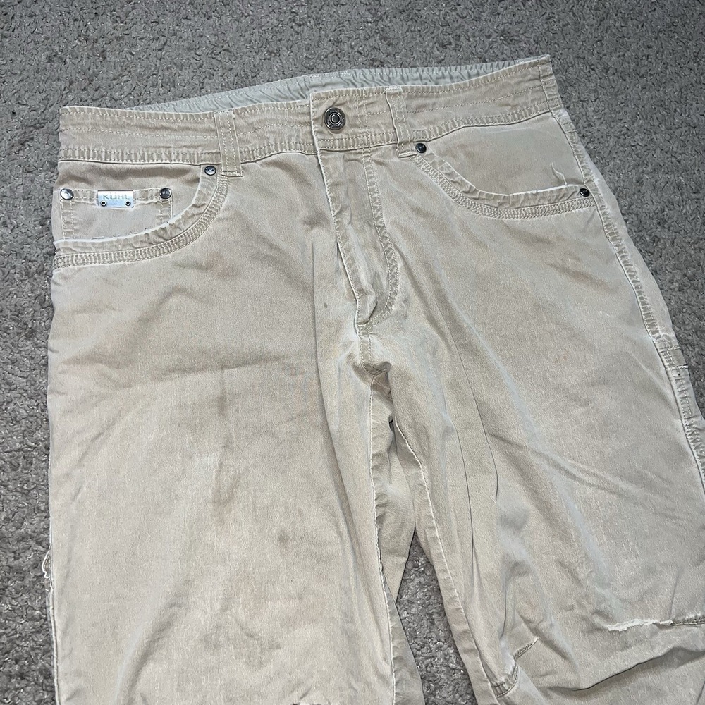 KUHL Pants Mens 32x30 Brown Flat Front Outdoors Casual‎ Performance